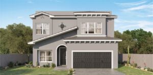Zia Homes. The cashmere 'b' is 2704 square feet, 2 level, 5 bedrooms, and 3.5 bathrooms, with 2 garages.