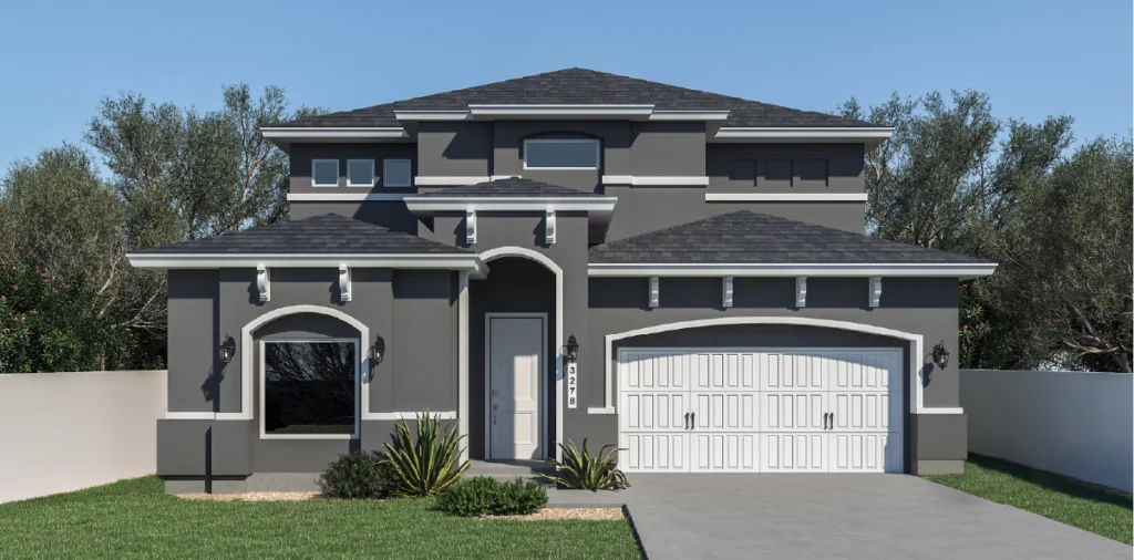 Zia Homes. The dahlia is 3278 square feet, 2 level, 6 bedrooms, and 4.5 bathrooms, with 2 garages.