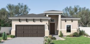 Zia Homes. The daisy is 1950 square feet, 1 level, 4 bedrooms, and 2 bathrooms, with 2 garages.