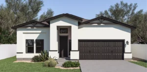 Zia Homes. The paprika is 1975 square feet, 1 level, 5 bedrooms, and 3 bathrooms, with 2 garages.